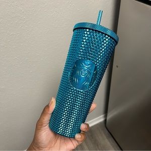 Starbucks Blue Chrome Studded Tumbler